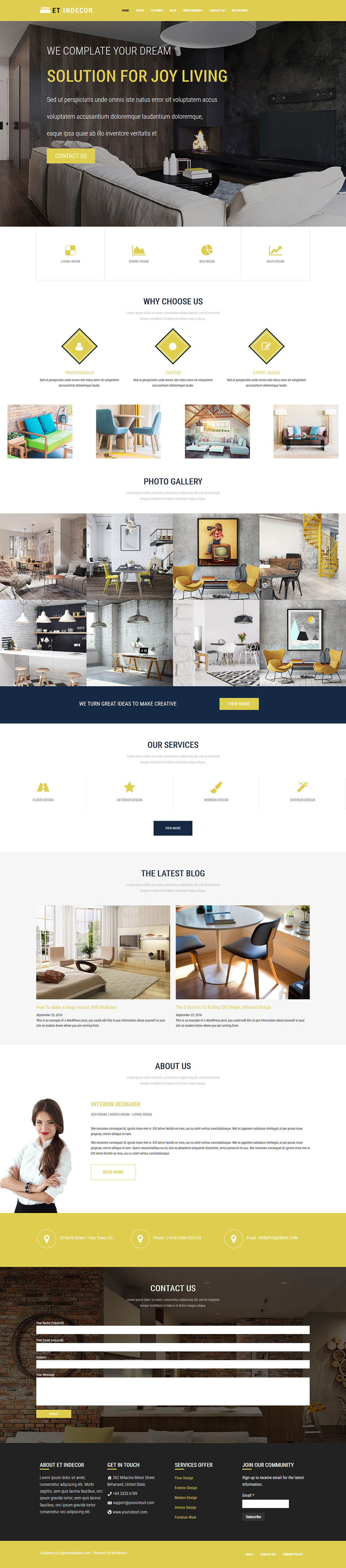 WordPress template EngineTemplates Indecor