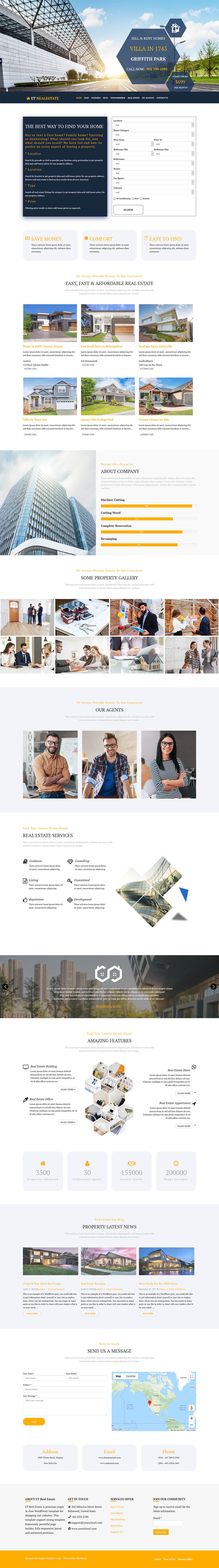 WordPress template EngineTemplates Real Estate