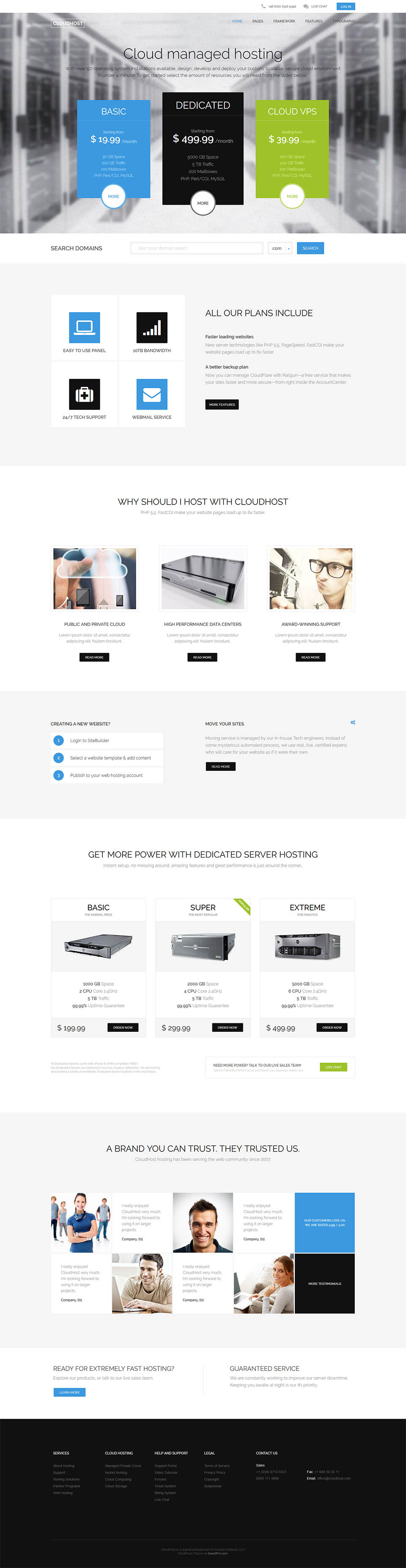 WordPress template GavickPro Cloudhost