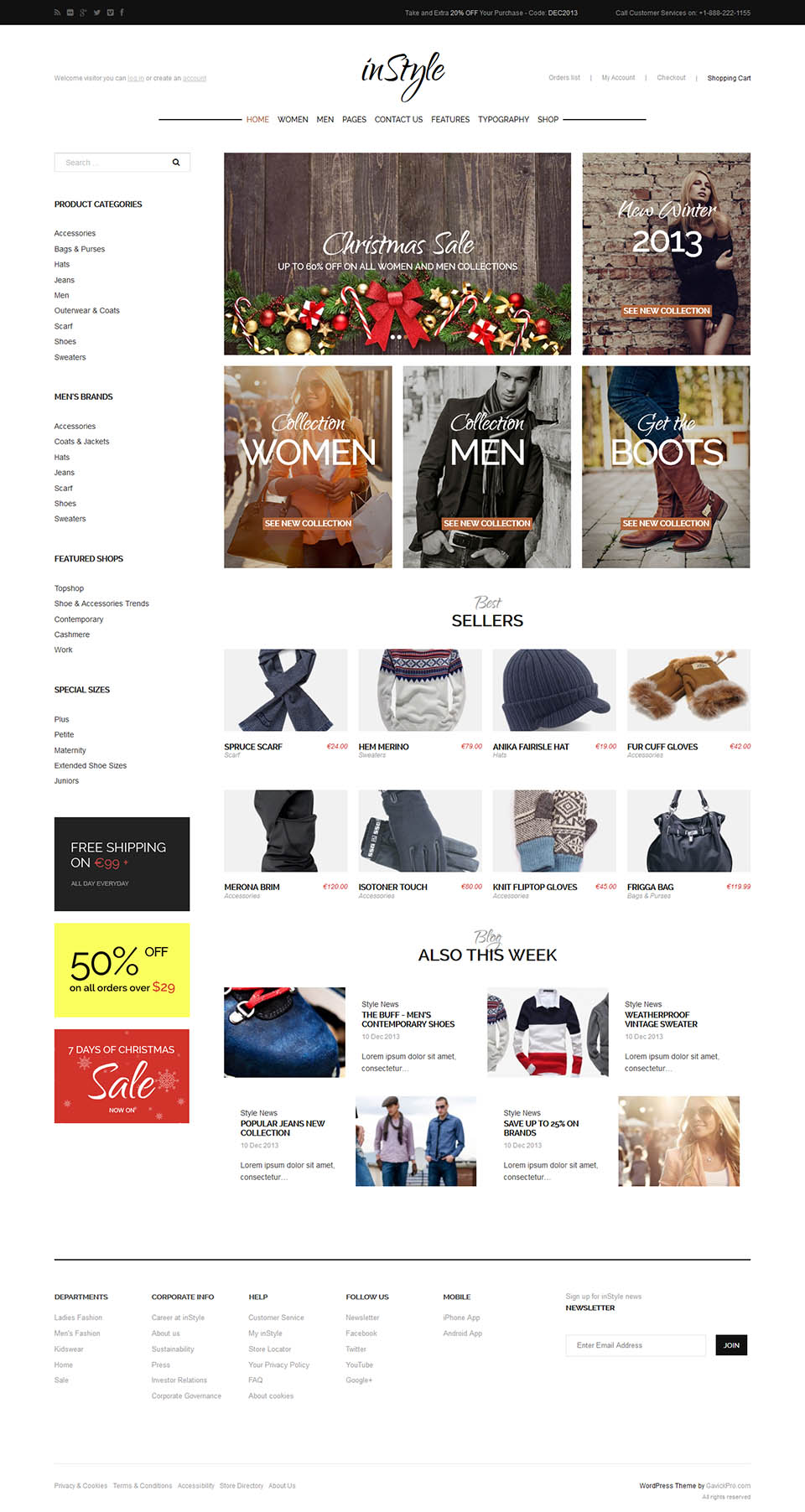 WordPress template GavickPro inStyle