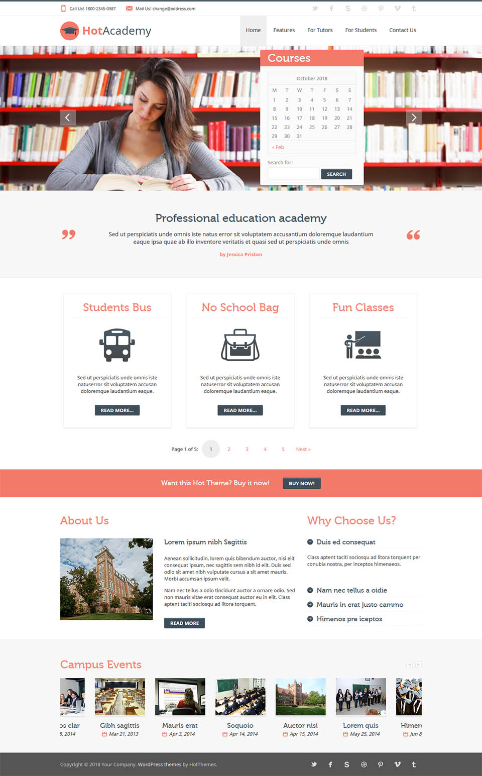 WordPress template HotThemes Academy