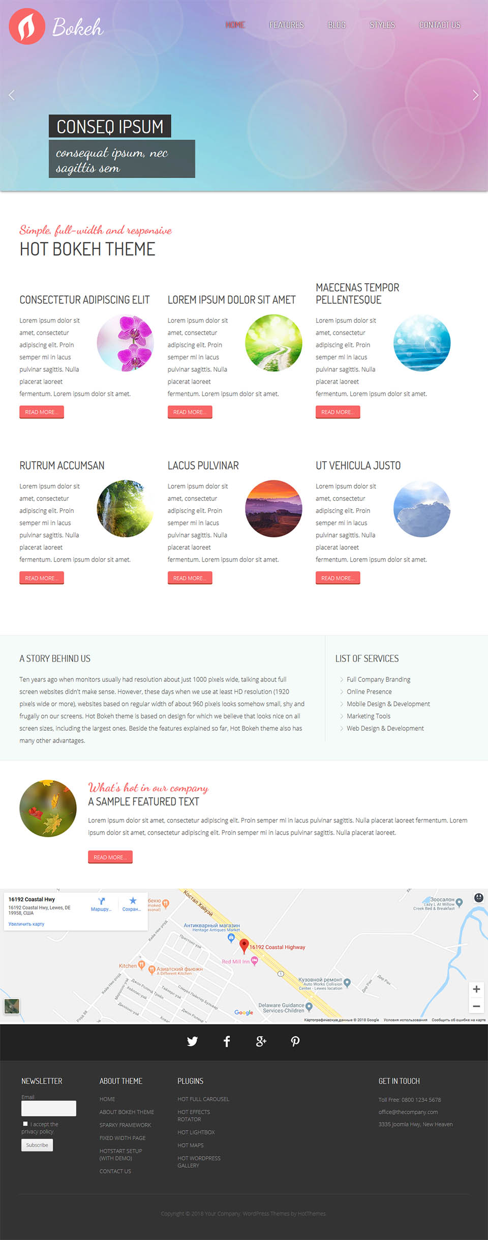 WordPress template HotThemes Bokeh