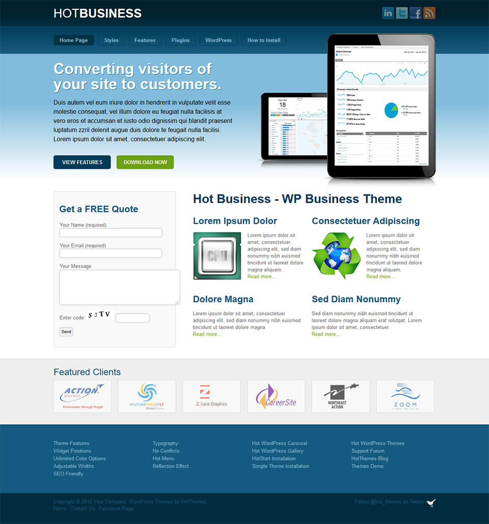 WordPress template HotThemes Business