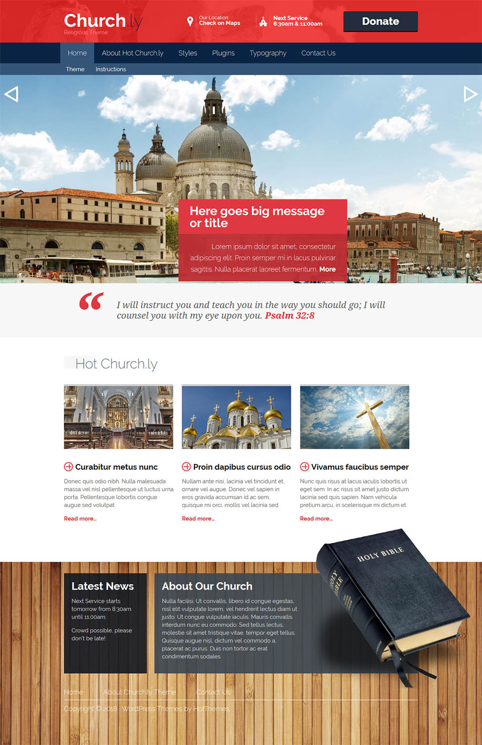 WordPress template HotThemes Church.ly