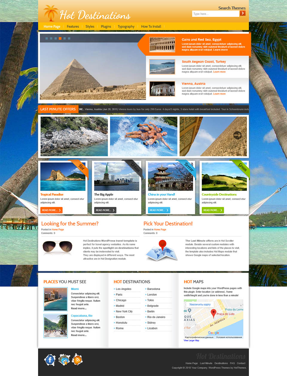 WordPress template HotThemes Destinations