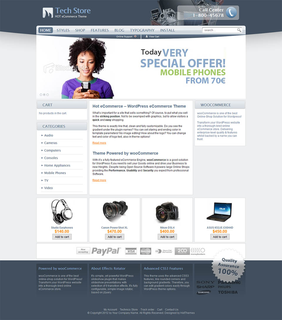 WordPress template HotThemes Ecommerce