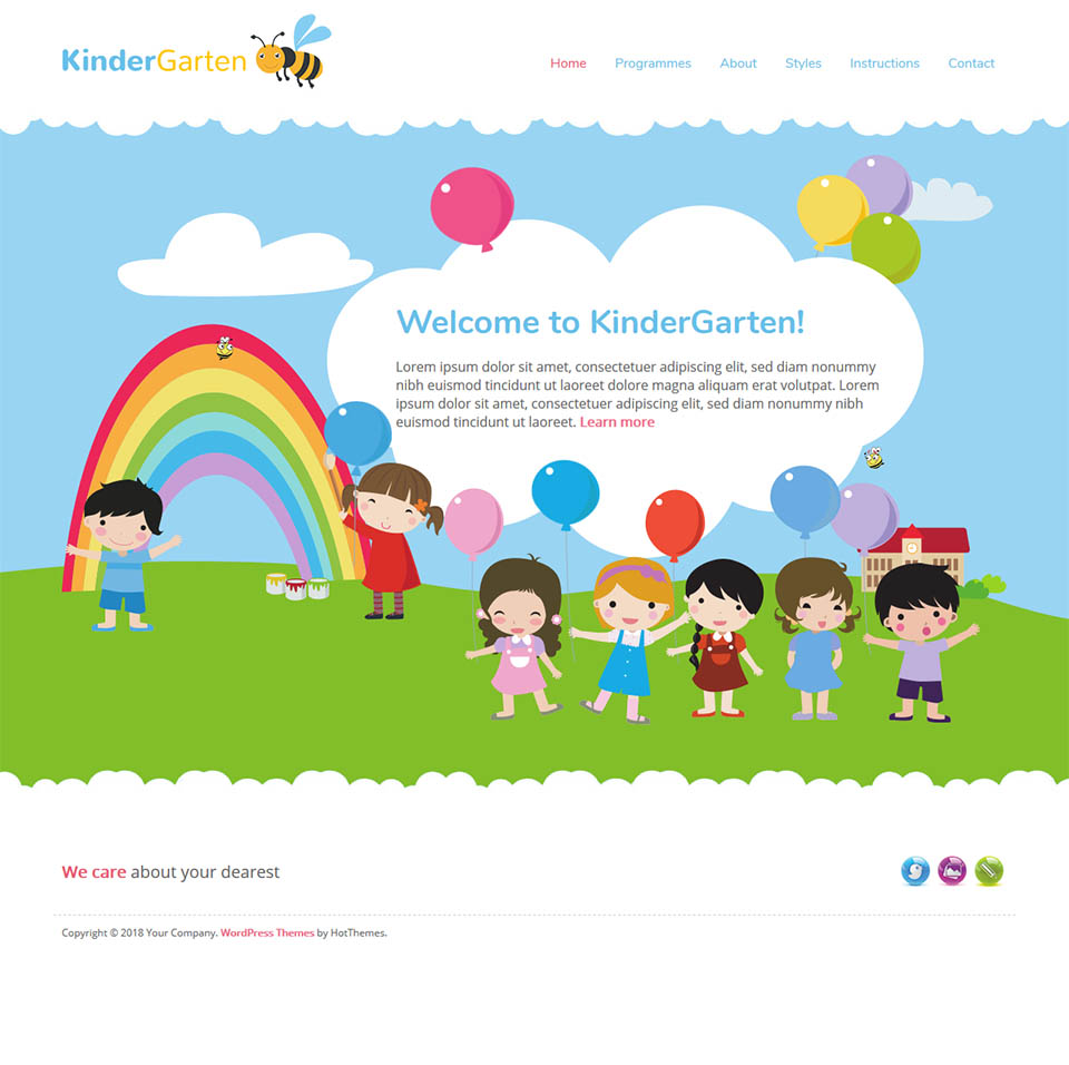 WordPress template HotThemes Kindergarten