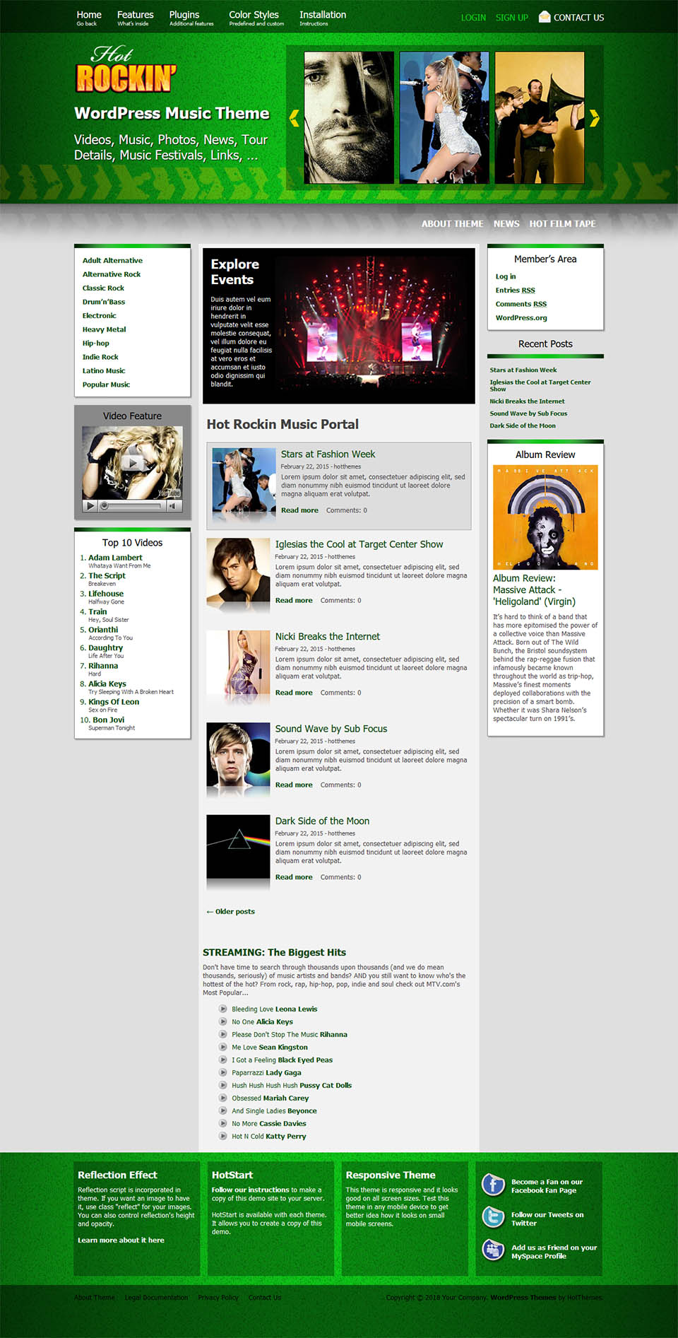 WordPress template HotThemes Rockin