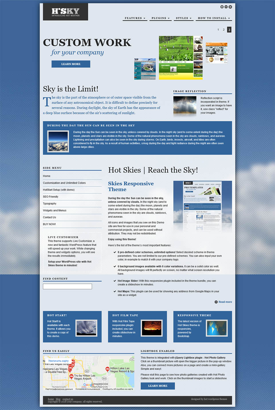 WordPress template HotThemes Skies