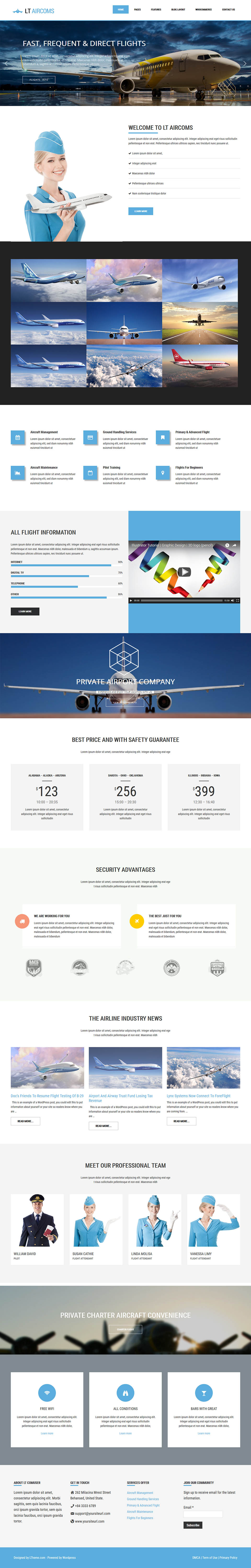 WordPress template LTheme Aircoms