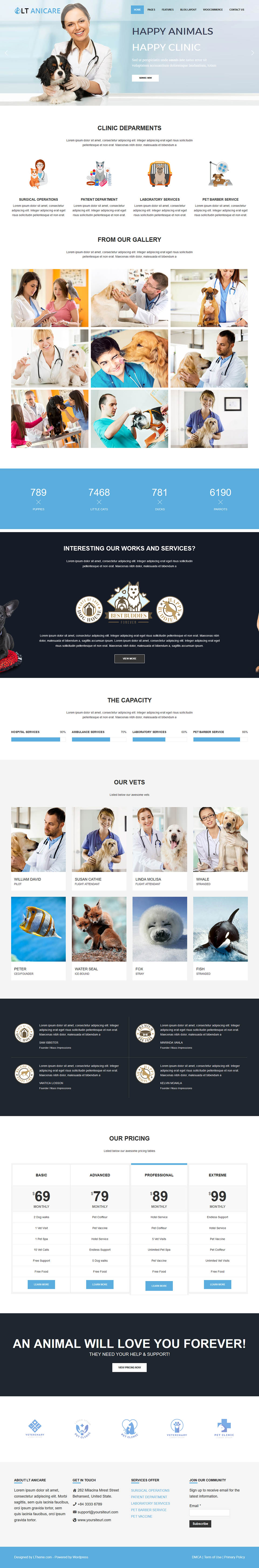 WordPress template LTheme Anicare