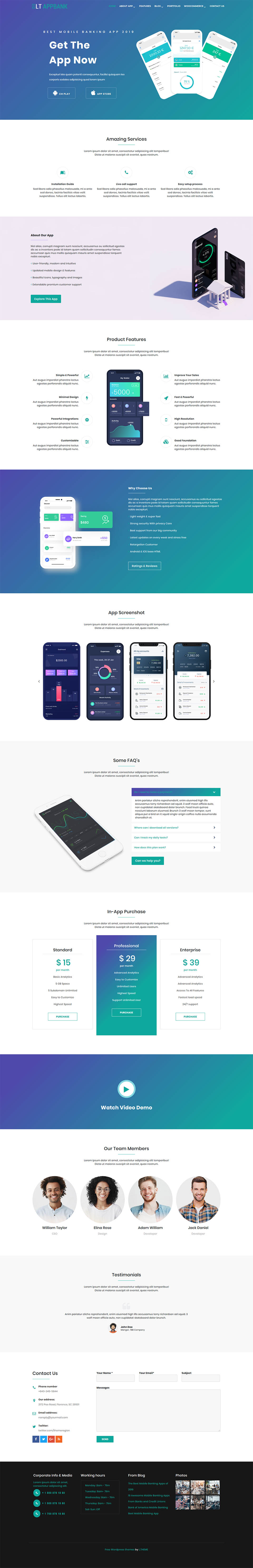 WordPress template LTheme AppBank