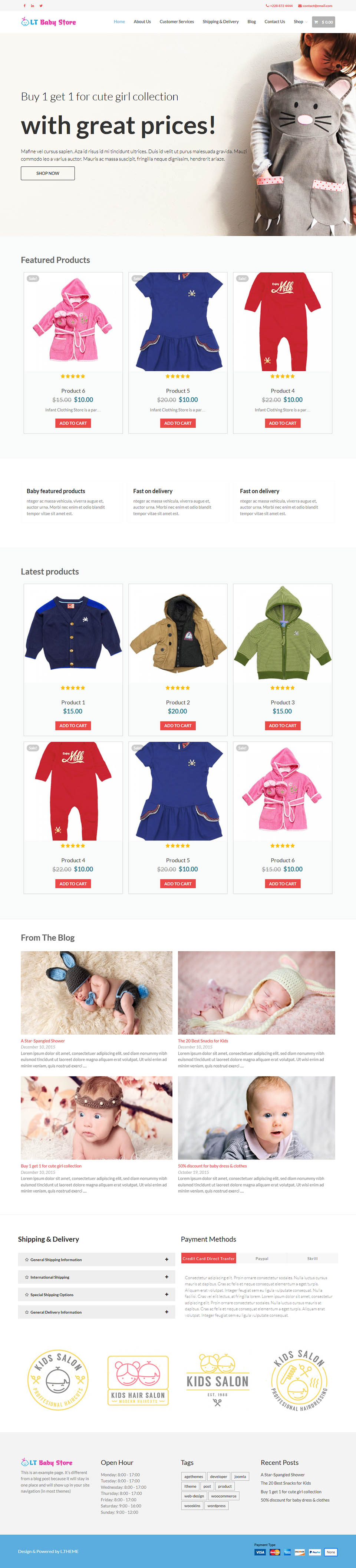 WordPress template LTheme Baby Shop