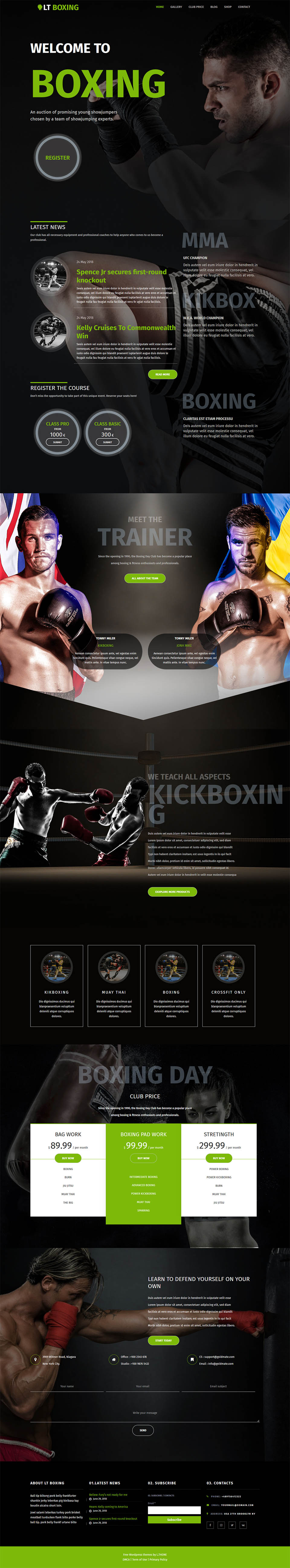 WordPress template LTheme Boxing