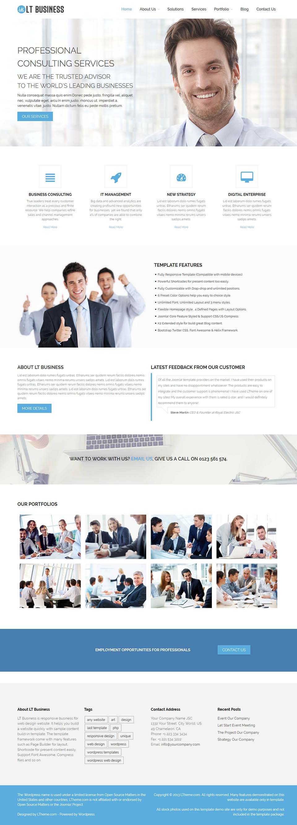 WordPress template LTheme Business