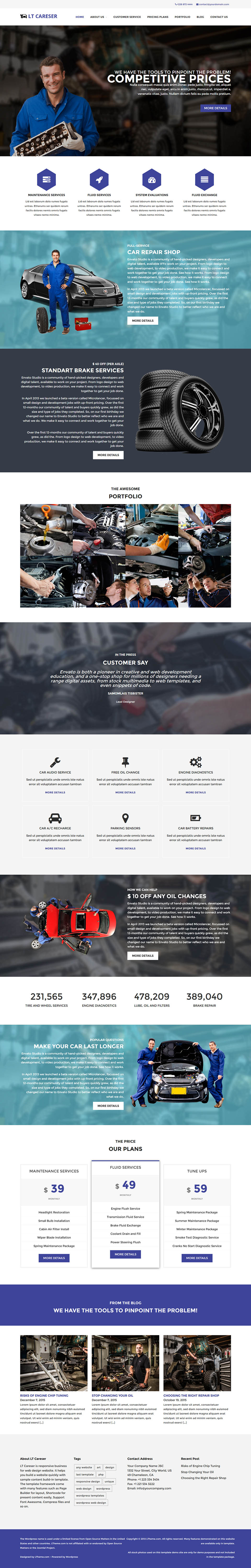 WordPress template LTheme Careser