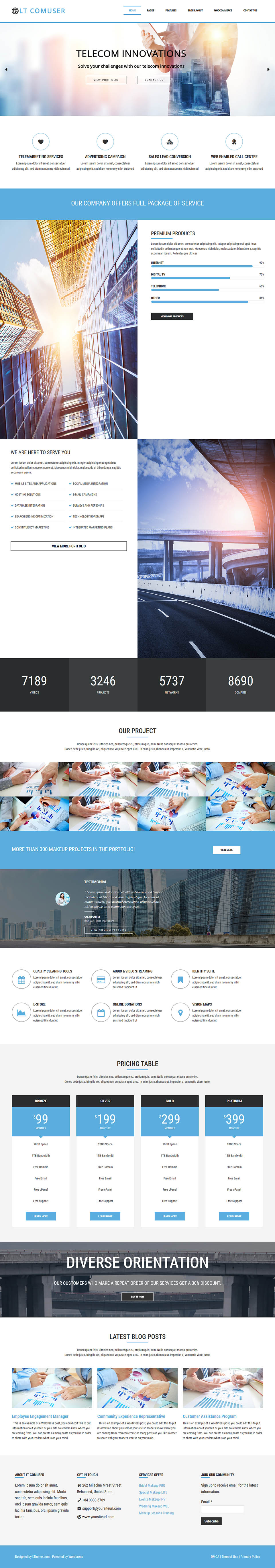 WordPress template LTheme Comuser