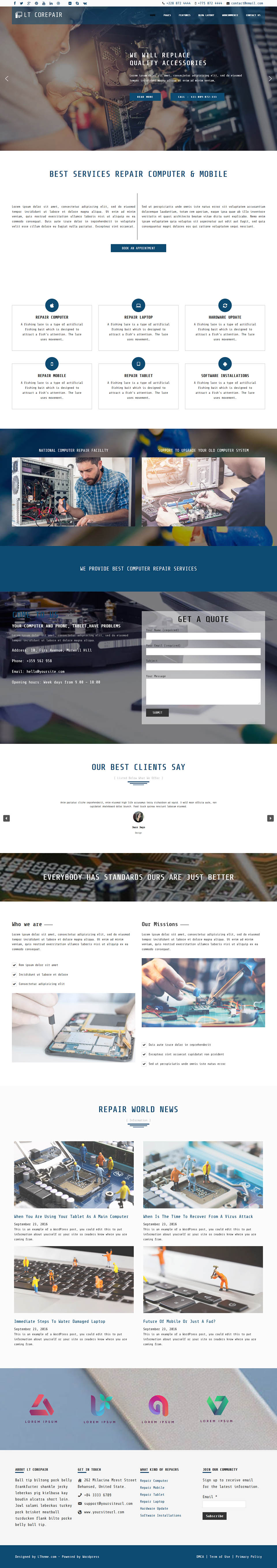 WordPress template LTheme CoRepair