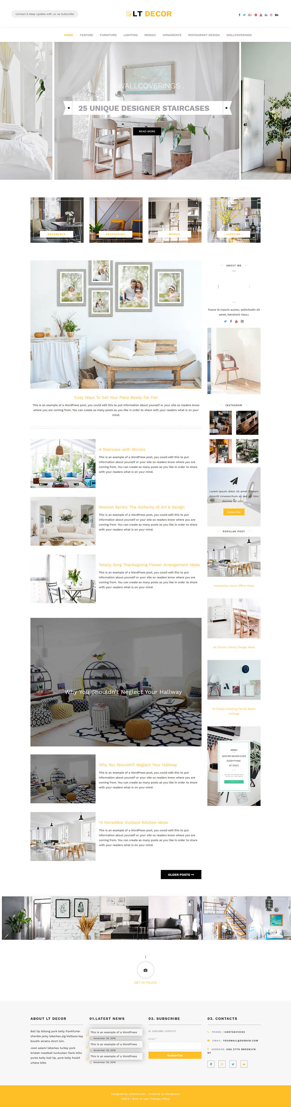 WordPress template LTheme Decor