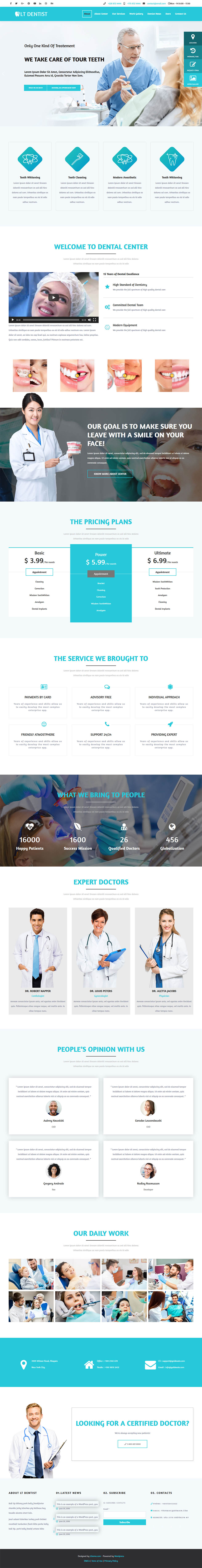 WordPress template LTheme Dentist