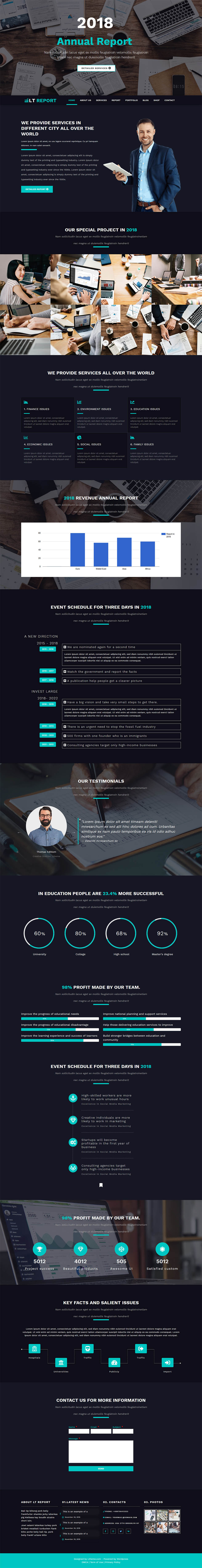 WordPress template LTheme Report