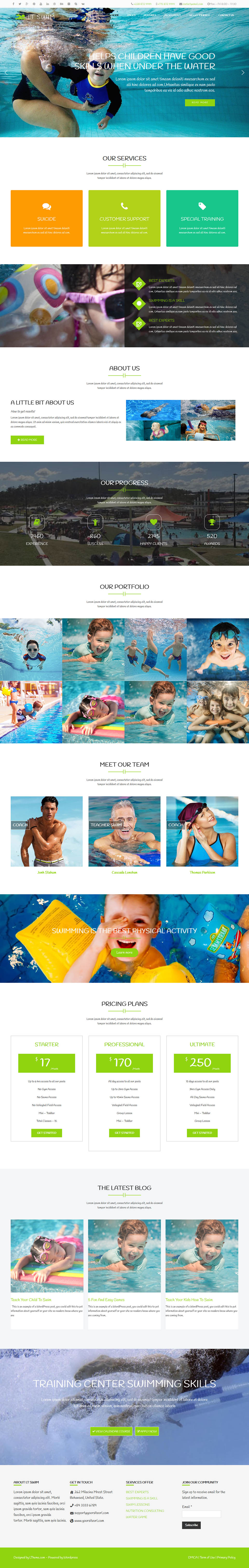 WordPress template LTheme Swim