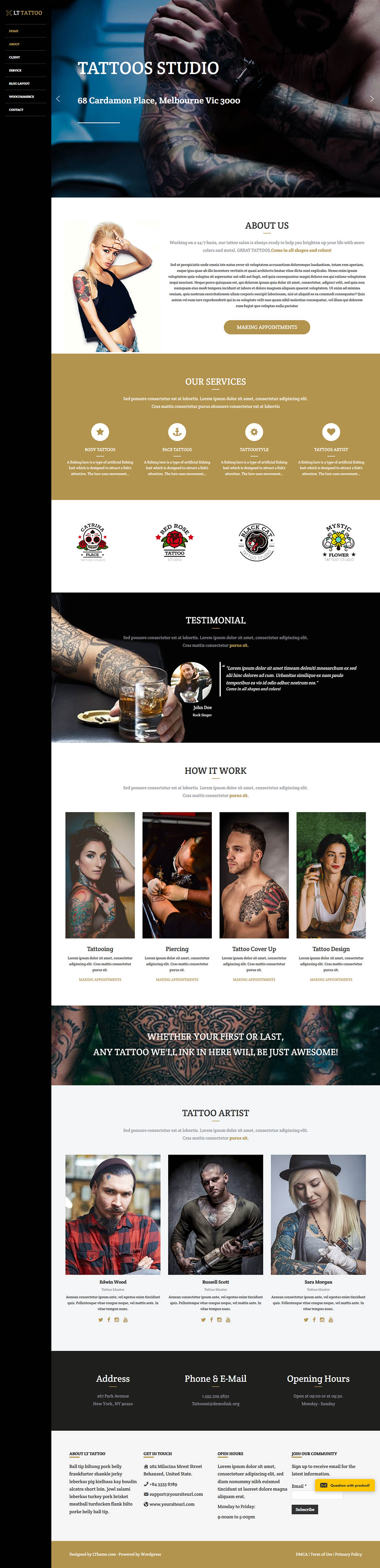 Salon - Barbershop & Tattoo Studio WordPress Theme - ThemeREX