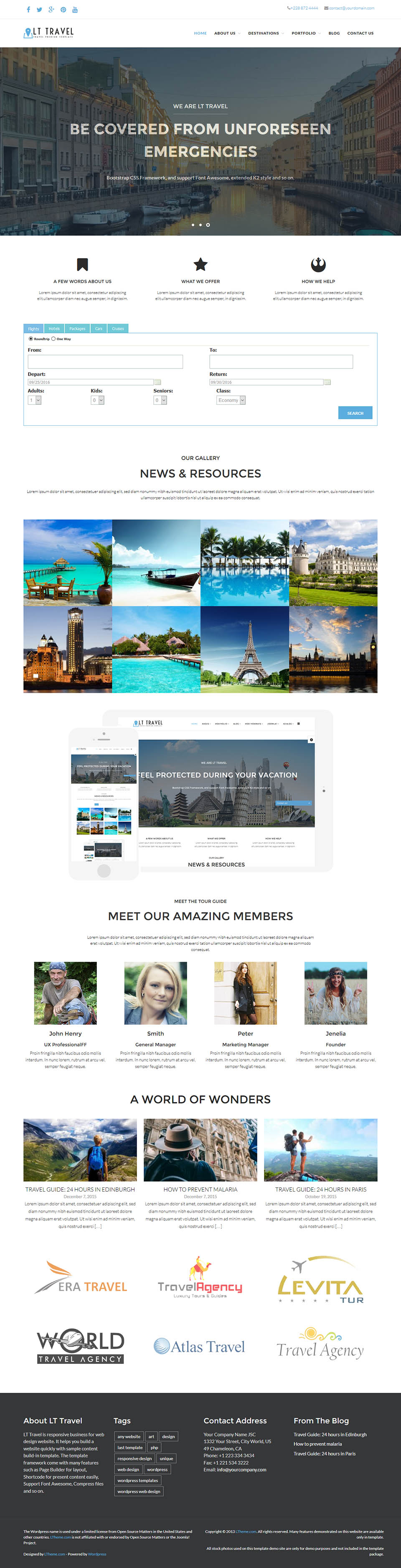 WordPress template LTheme Travel