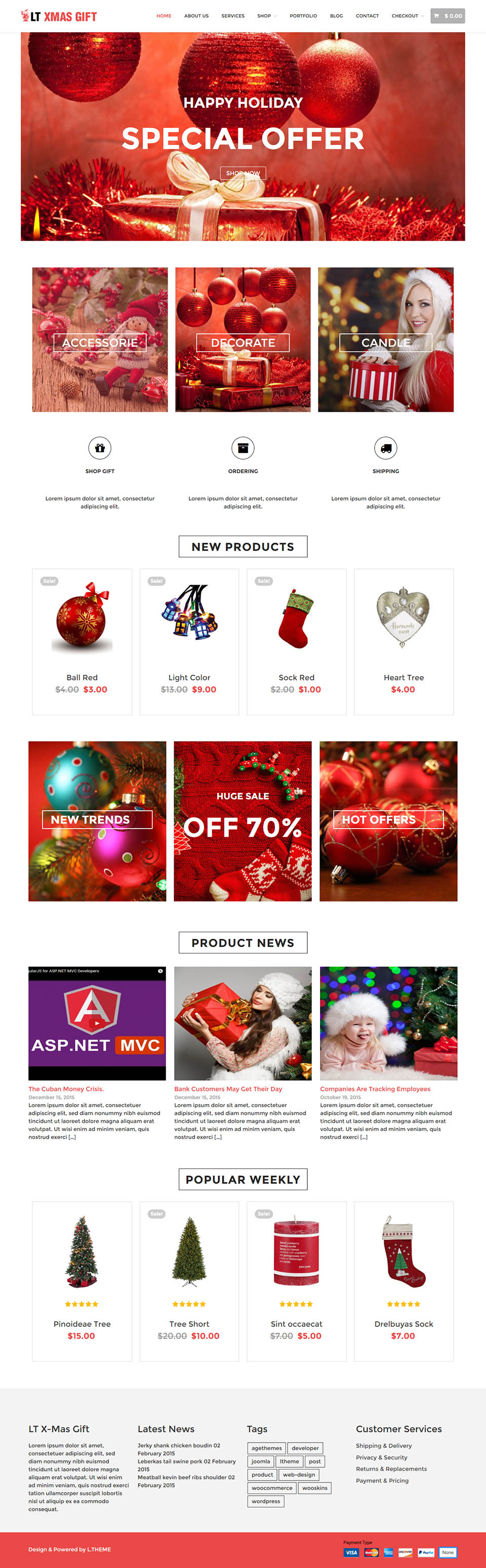 WordPress template LTheme xMas Gift