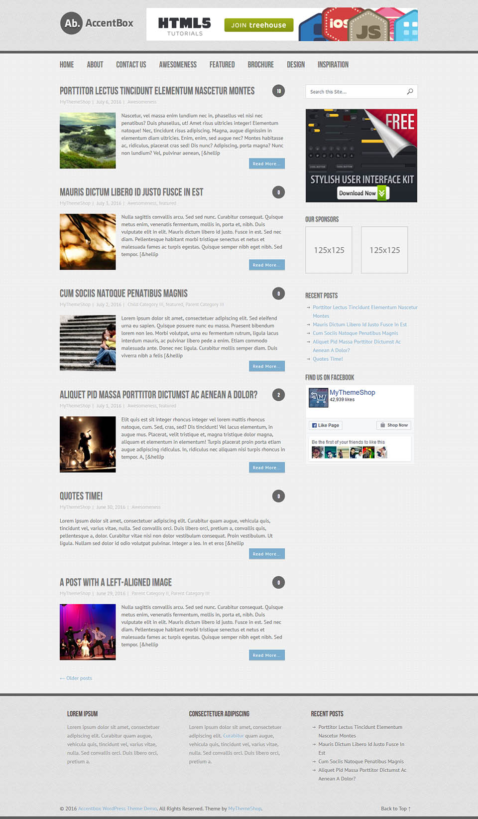 WordPress template MyThemeShop AccentBox