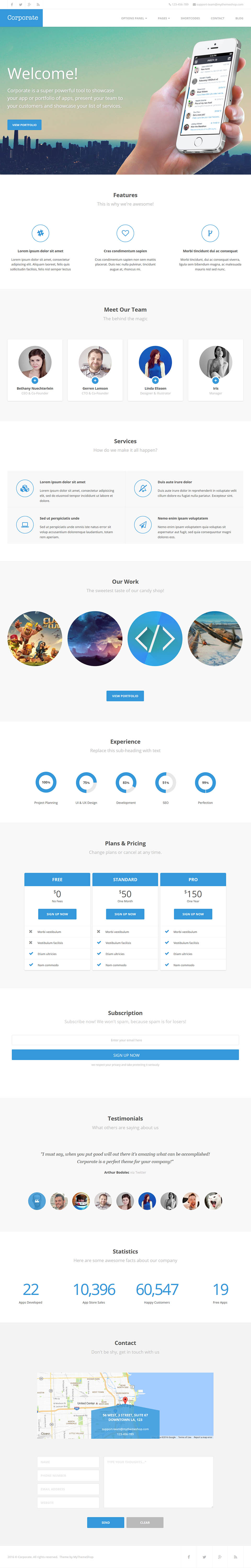 WordPress template MyThemeShop Corporate