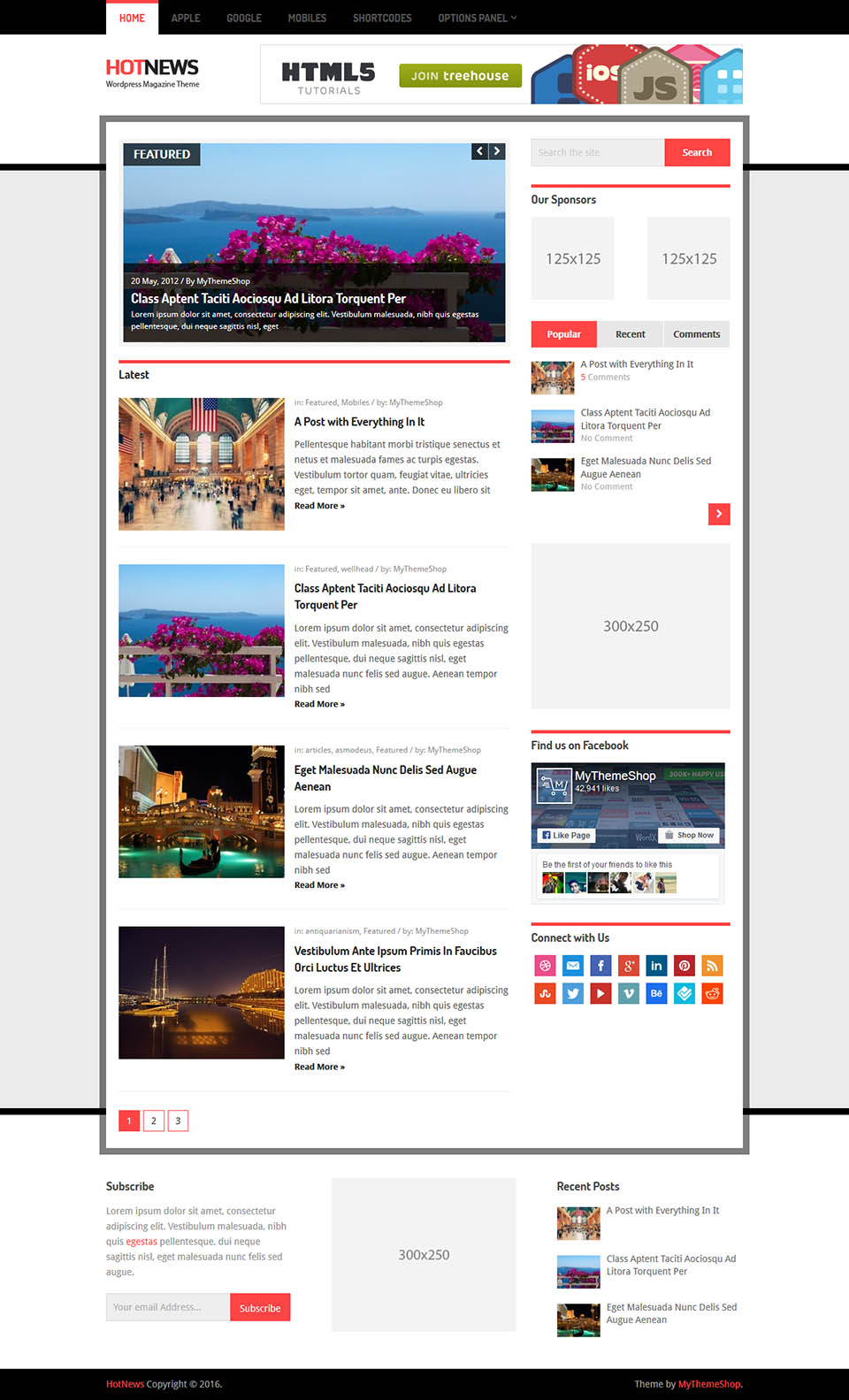 WordPress template MyThemeShop HotNews