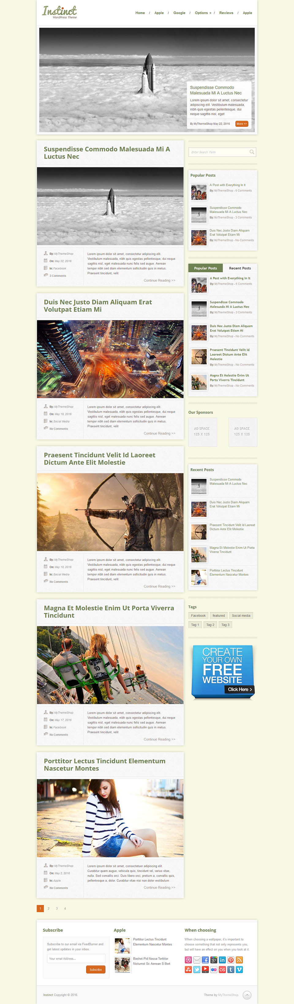 WordPress template MyThemeShop Instinct