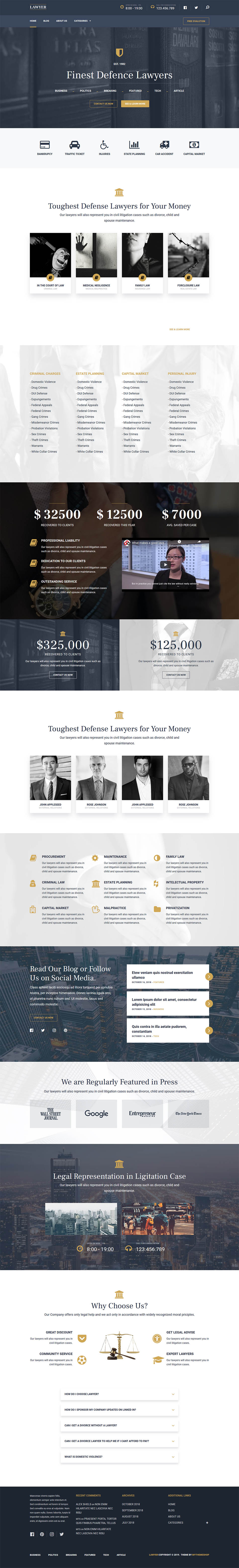 WordPress template MyThemeShop Lawyer