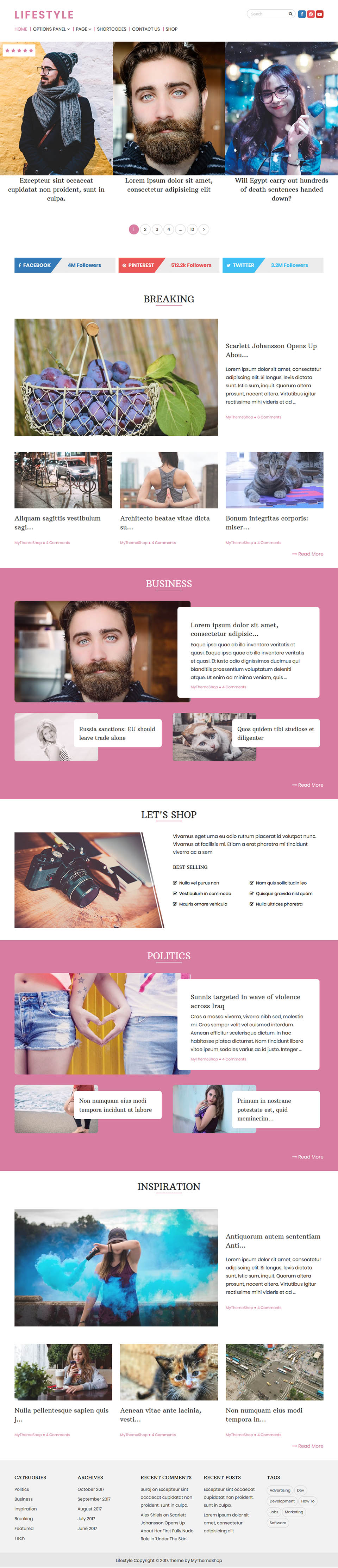 WordPress template MyThemeShop Lifestyle