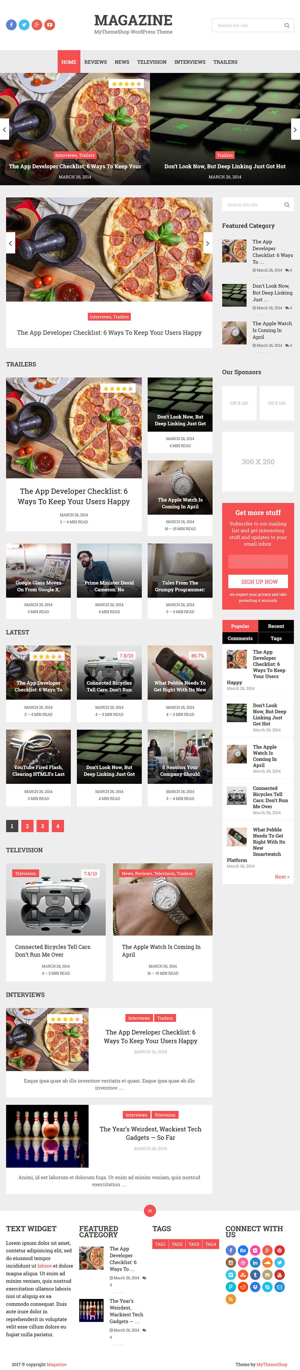 WordPress template MyThemeShop Magazine