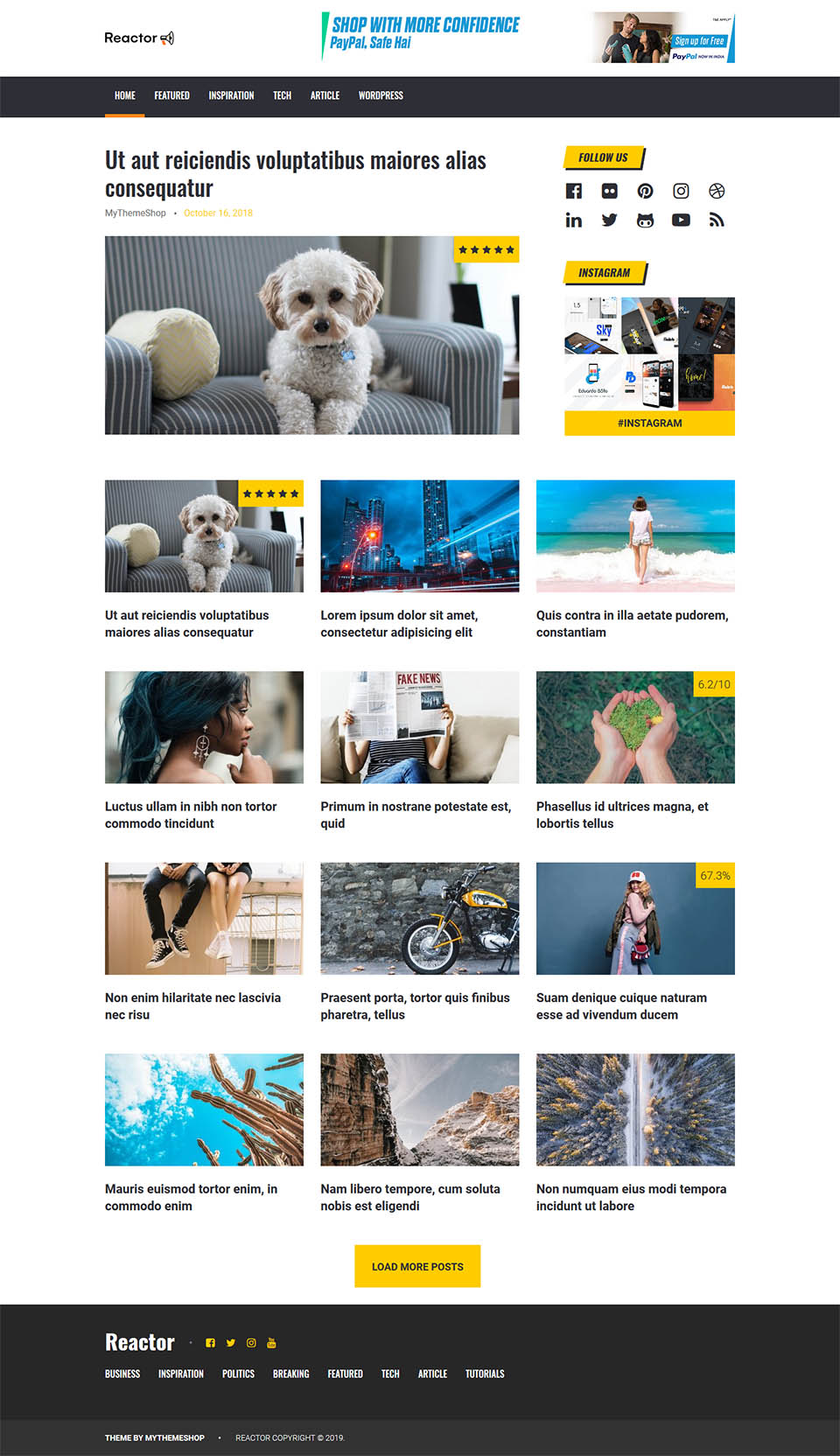 WordPress template MyThemeShop Reaktor