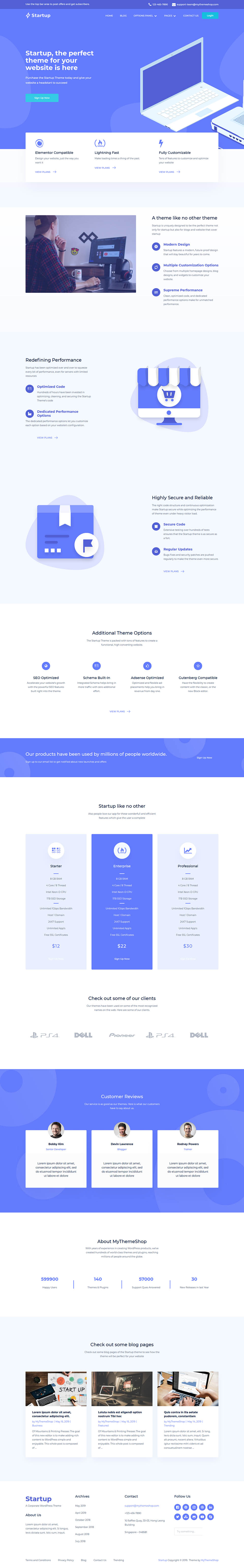 WordPress template MyThemeShop Startup