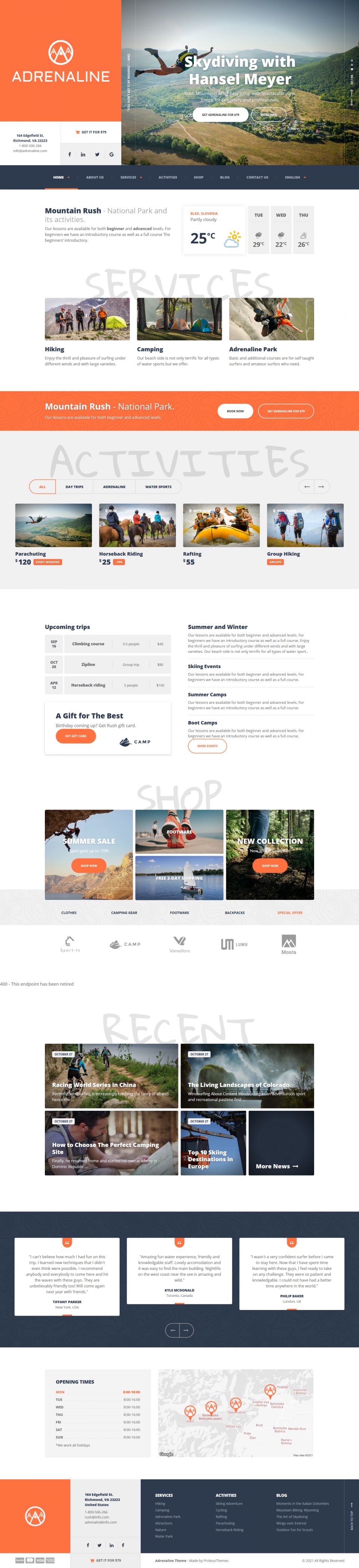 WordPress template ProteusThemes Adrenaline