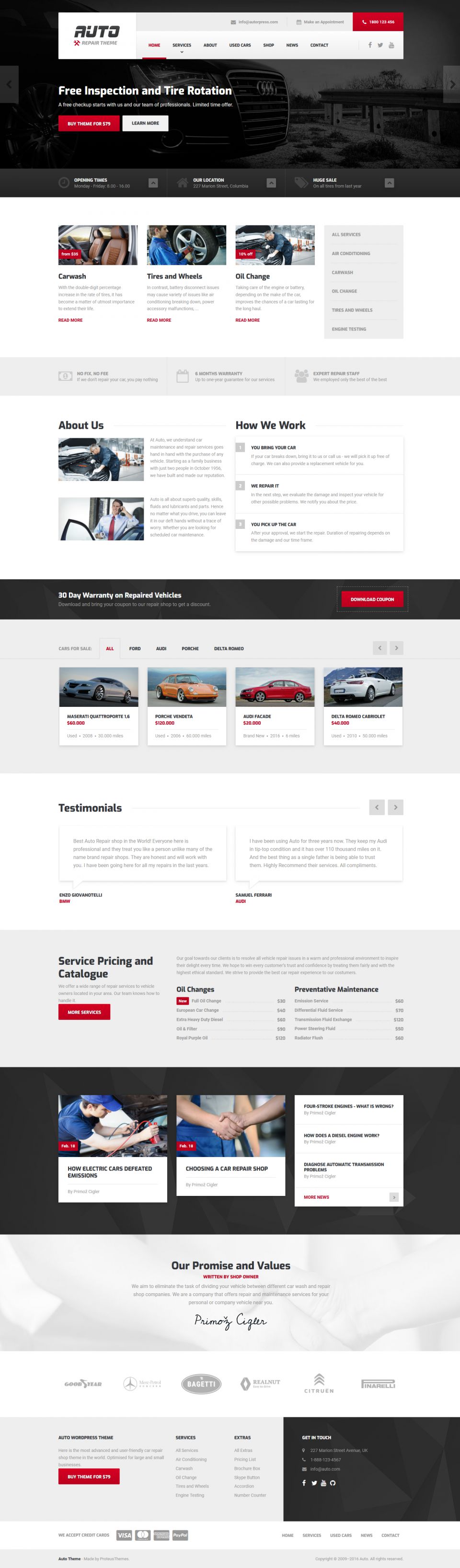 WordPress template ProteusThemes Auto