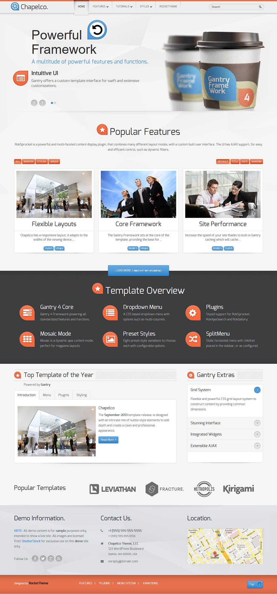 WordPress template RocketTheme Chapelco