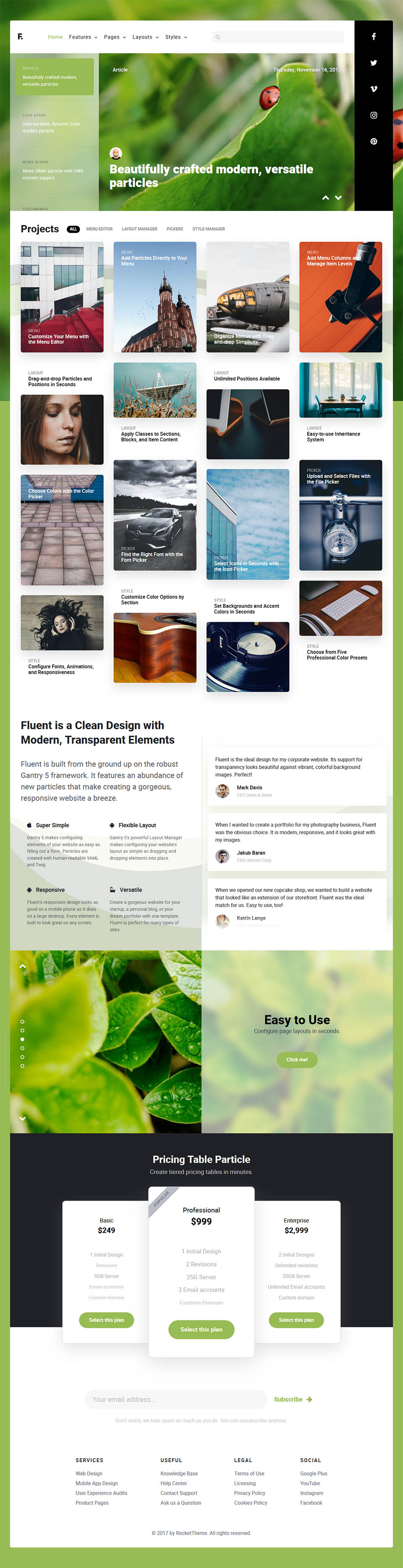 WordPress template RocketTheme Fluent