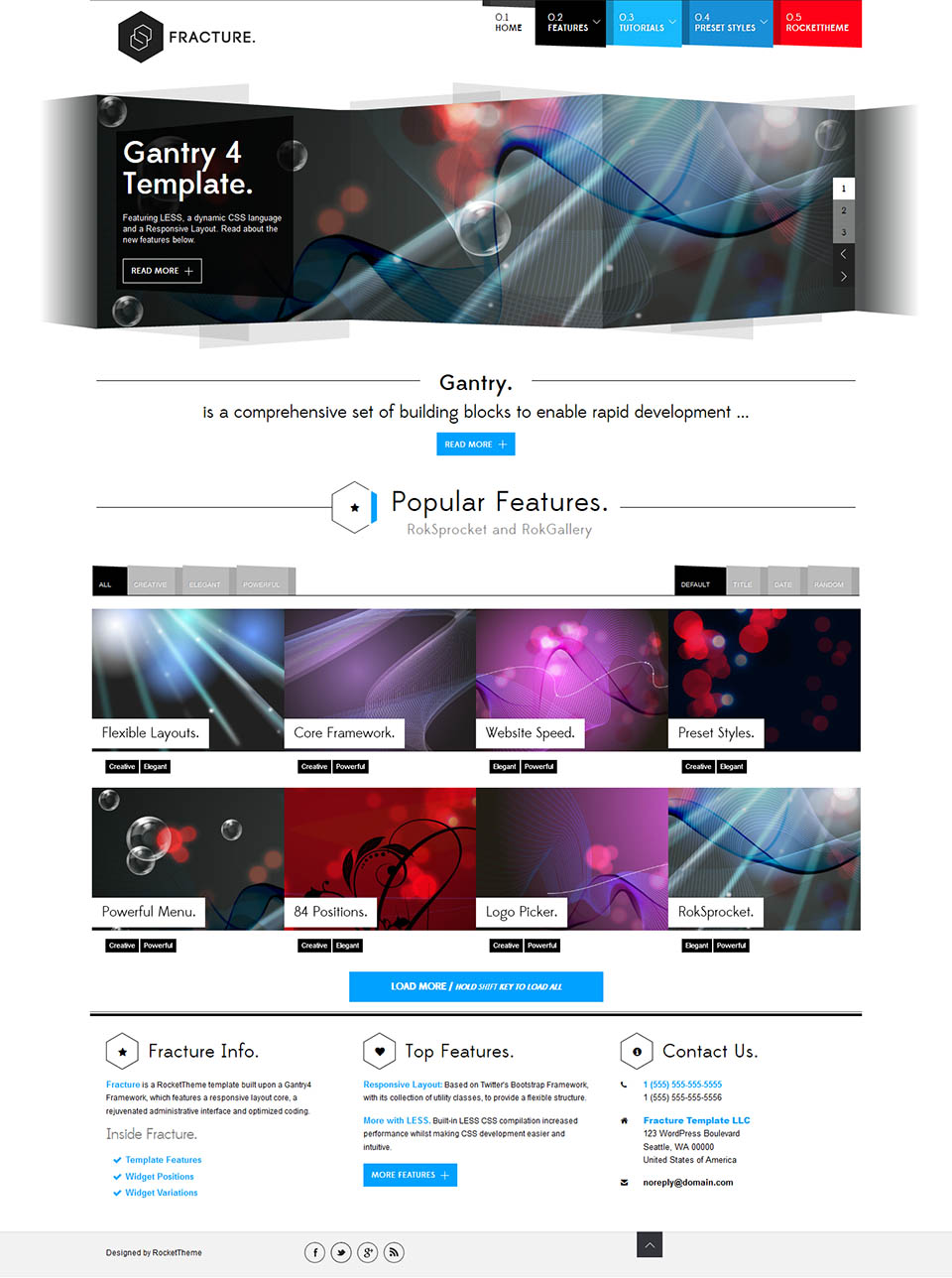 WordPress template RocketTheme Fracture