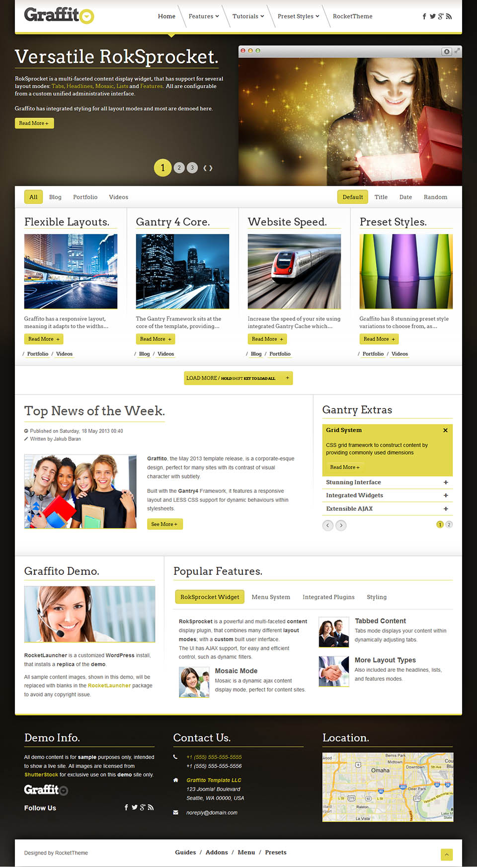 WordPress template RocketTheme Graffito