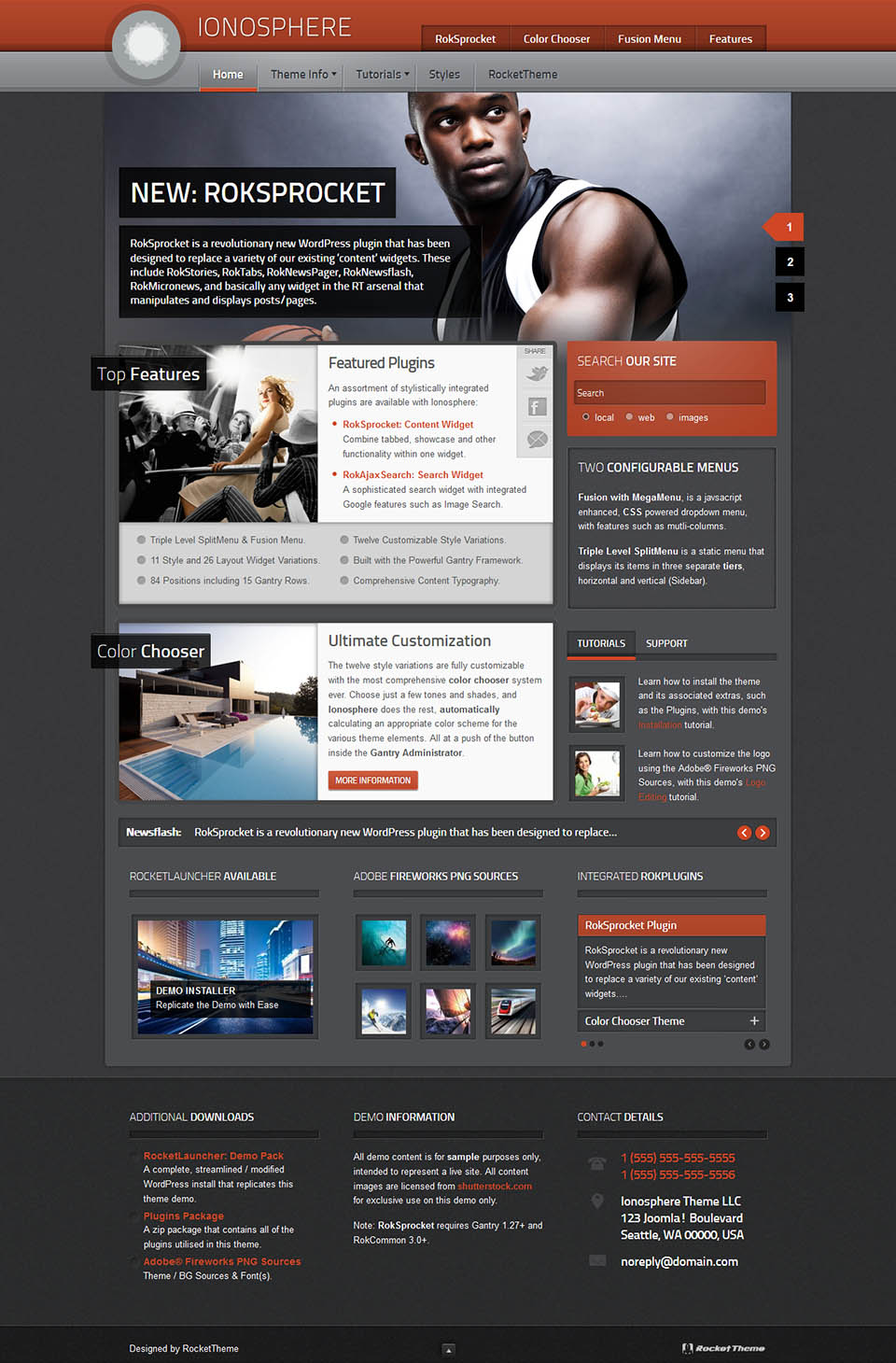 WordPress template RocketTheme Ionosphere