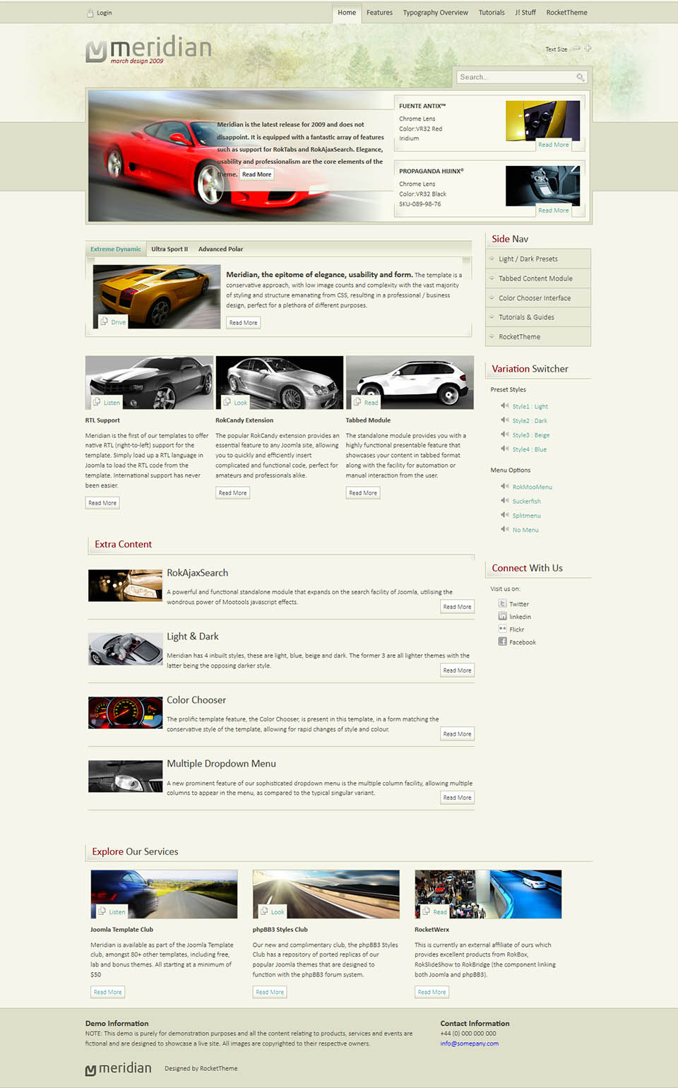 WordPress template RocketTheme Meridian