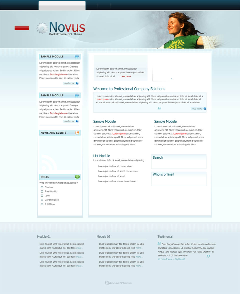 WordPress template RocketTheme Novus