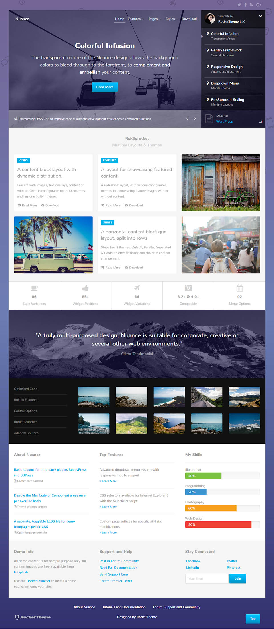 WordPress template RocketTheme Nuance