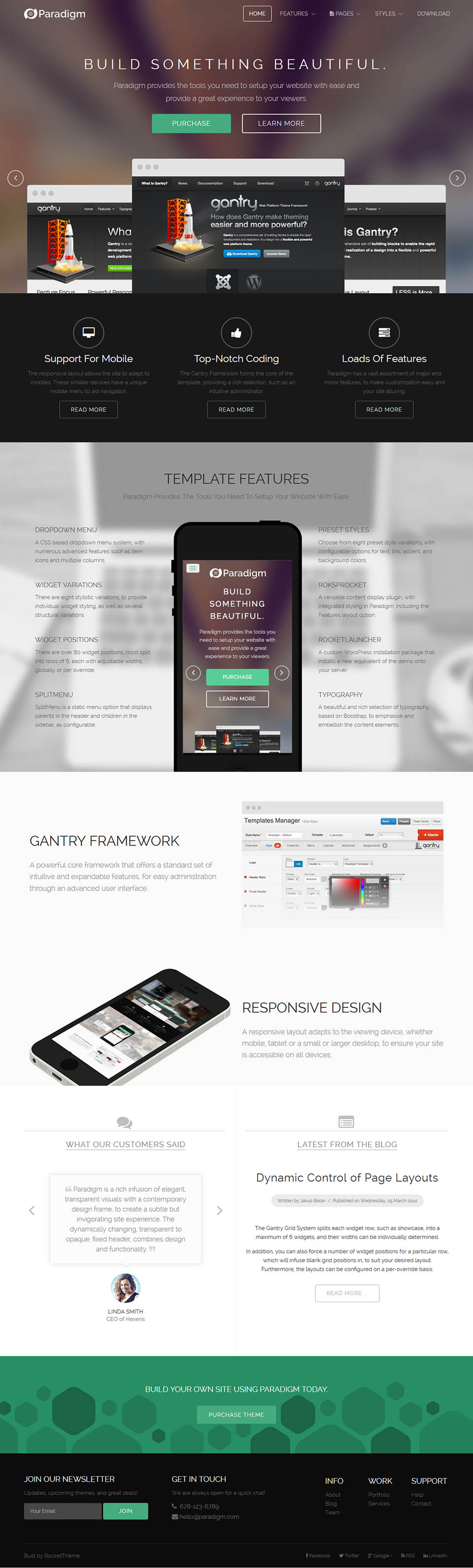 WordPress template RocketTheme Paradigm