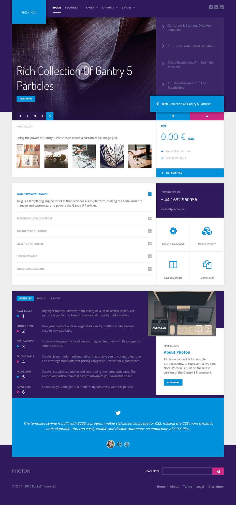 WordPress template RocketTheme Photon